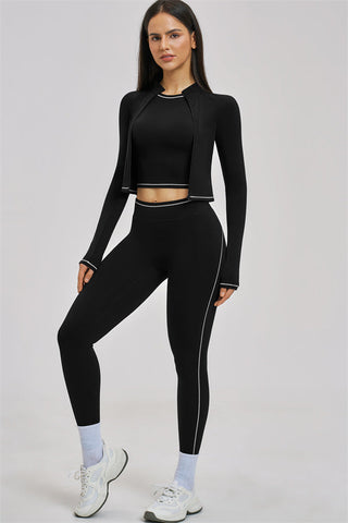The Unbound Jacket Crop Top Leggings 3-Piece Set