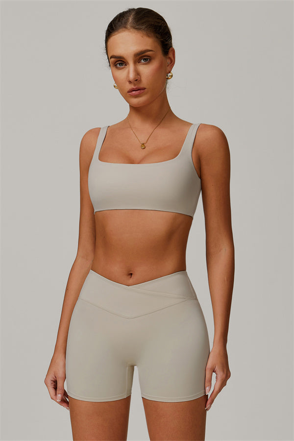 The Halo Sports Bra Shorts 2-Piece Set - Glamourous Grace