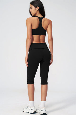The Evoke Racerback Sports Bra Capri Leggings 2-Piece Set