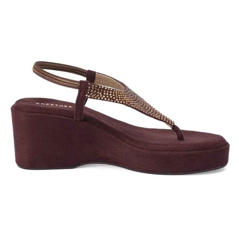 Merlot - Brown Wedges - Glamourous Grace