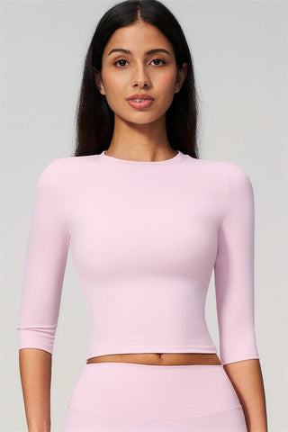 The Natalia Half-Sleeve Top Capri Leggings 2-Piece Set