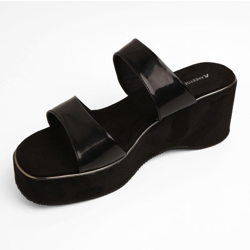 Serene - Black Wedges - Glamourous Grace