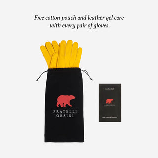 FC04 (xb) - Women's Italian cashmere lined leather gloves - Glamourous Grace