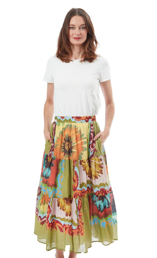 Woodstock Skirt Dark Floral - Glamourous Grace