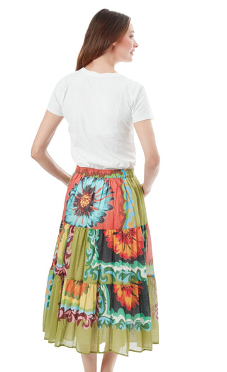Woodstock Skirt Dark Floral - Glamourous Grace