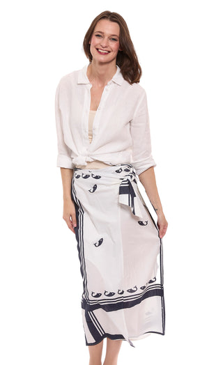 Sarong Skirt Whale Print - Glamourous Grace