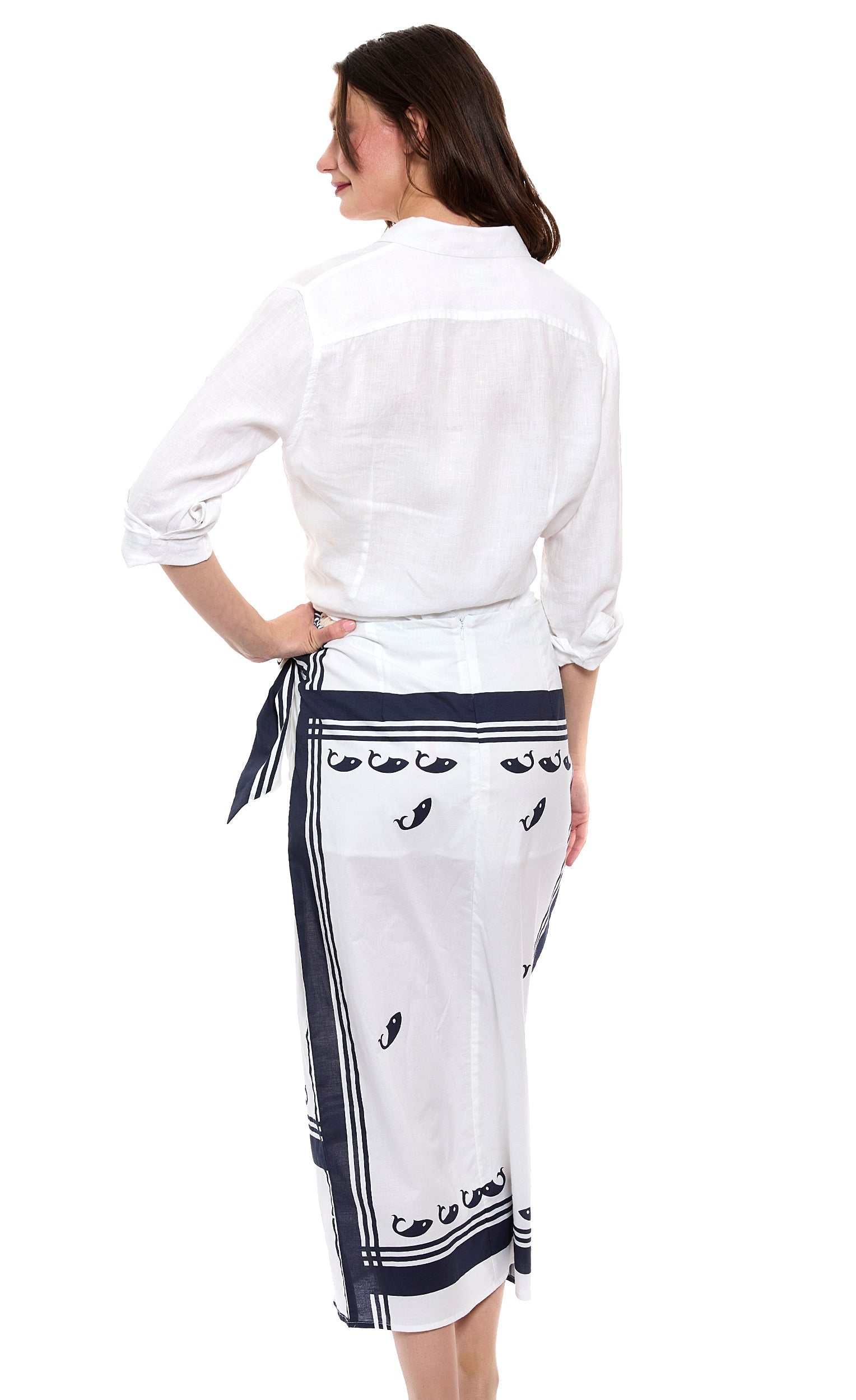 Sarong Skirt Whale Print - Glamourous Grace