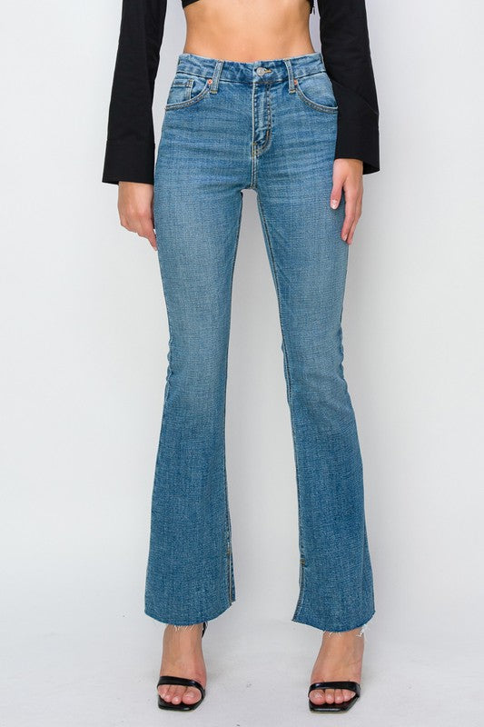 Paisley High Rise Flare Jeans (Reg & Plus) - Glamourous Grace