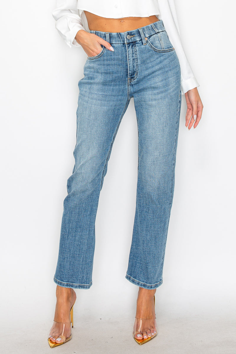 Tummy Control High Rise Straight Jeans - Glamourous Grace
