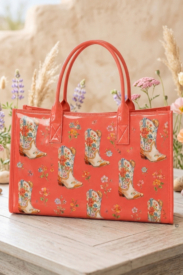 SC - ETA 10/15-10/29 The Cowgirl Garden Vinyl Tote Bag© - Glamourous Grace