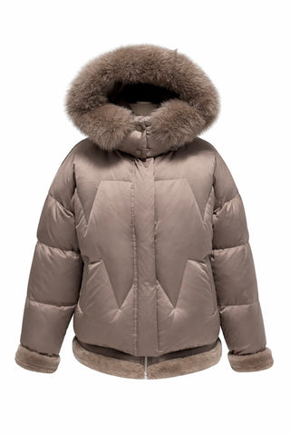 Genuine Polar Fox Down Fill Coat