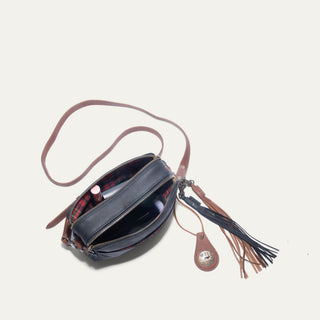 Everyday Double Zip Leather Crossbody - Glamourous Grace