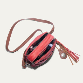 Everyday Double Zip Leather Crossbody - Glamourous Grace