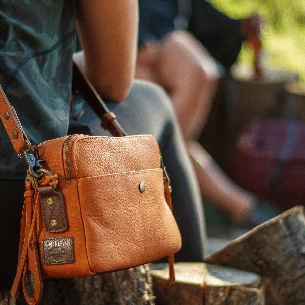 Everyday Double Zip Leather Crossbody - Glamourous Grace