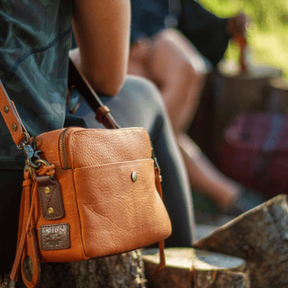Everyday Double Zip Leather Crossbody - Glamourous Grace