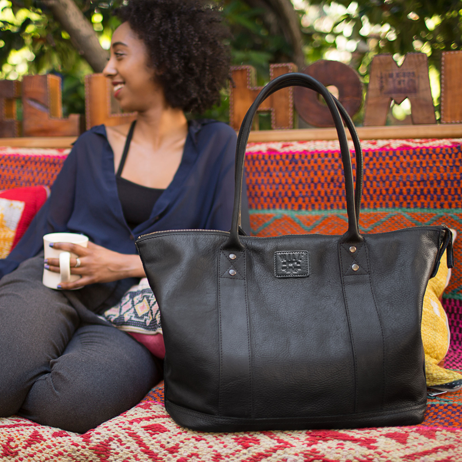 Twenty Four Seven Leather Tote - Glamourous Grace