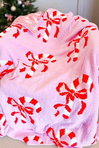 SC - ETA 9/30-10/14 The Candy Cane Country Club Blanket - Glamourous Grace