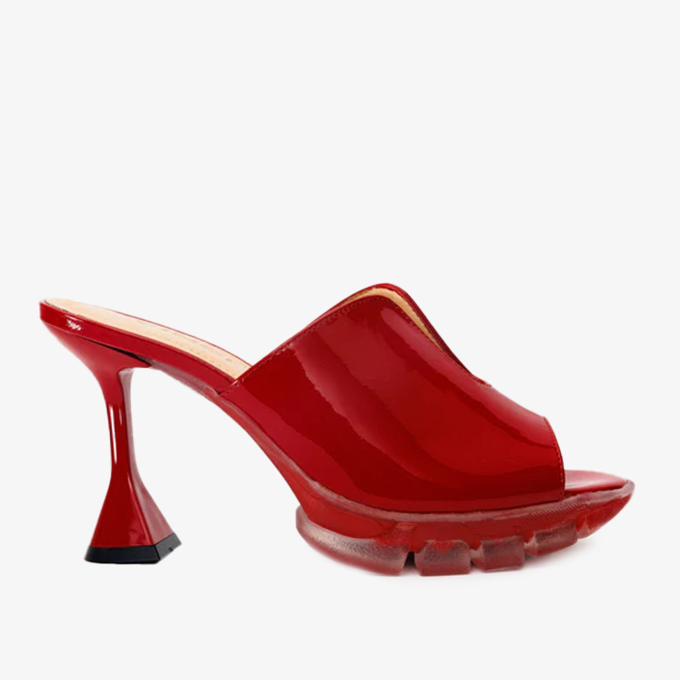 The Caratal Red Patent Leather Women Sandal - Glamourous Grace