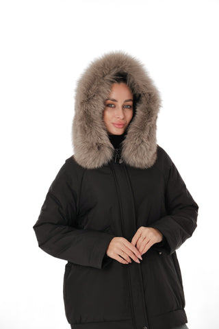 Genuine Polar Fox Trim Coat