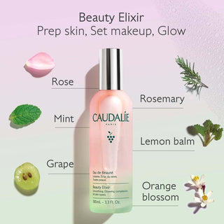 Caudalie Beauty Elixir: Refreshing Face Mist & Pore Minimizing Facial Toner with Grape Water, Chamomile & Mint for Radiant Skin