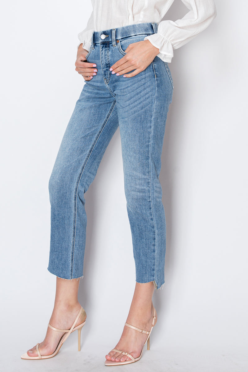 Cecilia Tummy Control High Rise Slim Straight Jeans - Glamourous Grace