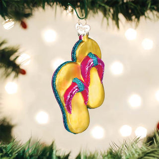 Yellow Flip-flops Ornament