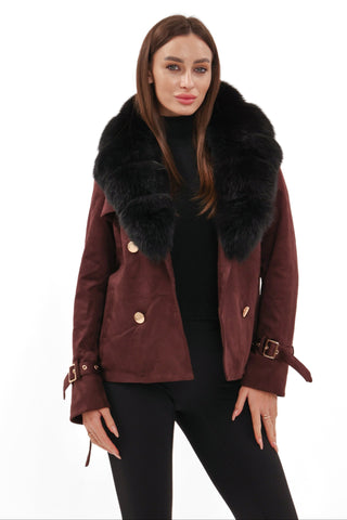 Genuine Polar Fox Eco Suede Jacket