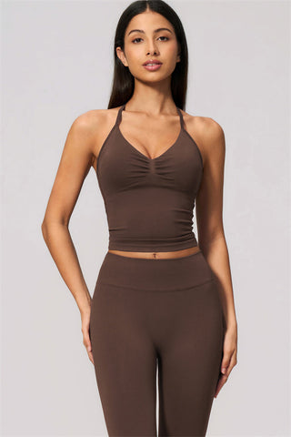 The Velvetine Tank Top Flared Leggings 2-Piece Set