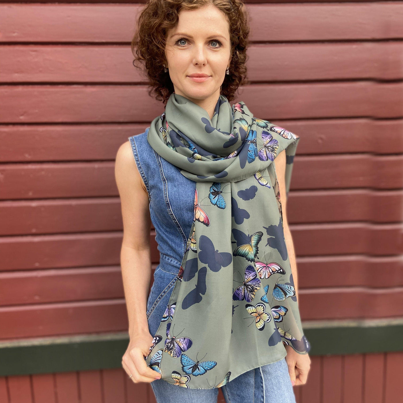 Printed Chiffon Scarf - 3300 - Glamourous Grace