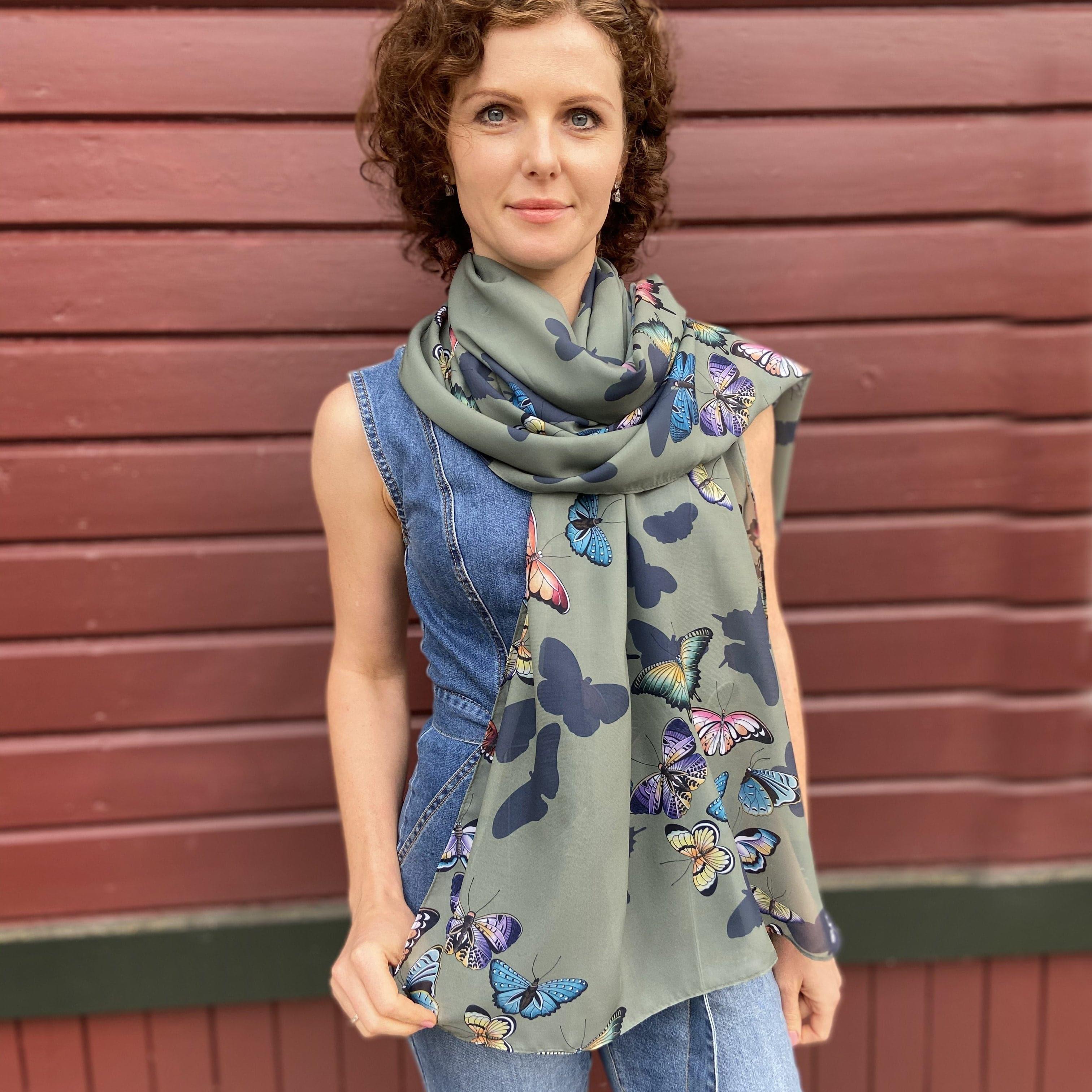 Printed Chiffon Scarf - 3300