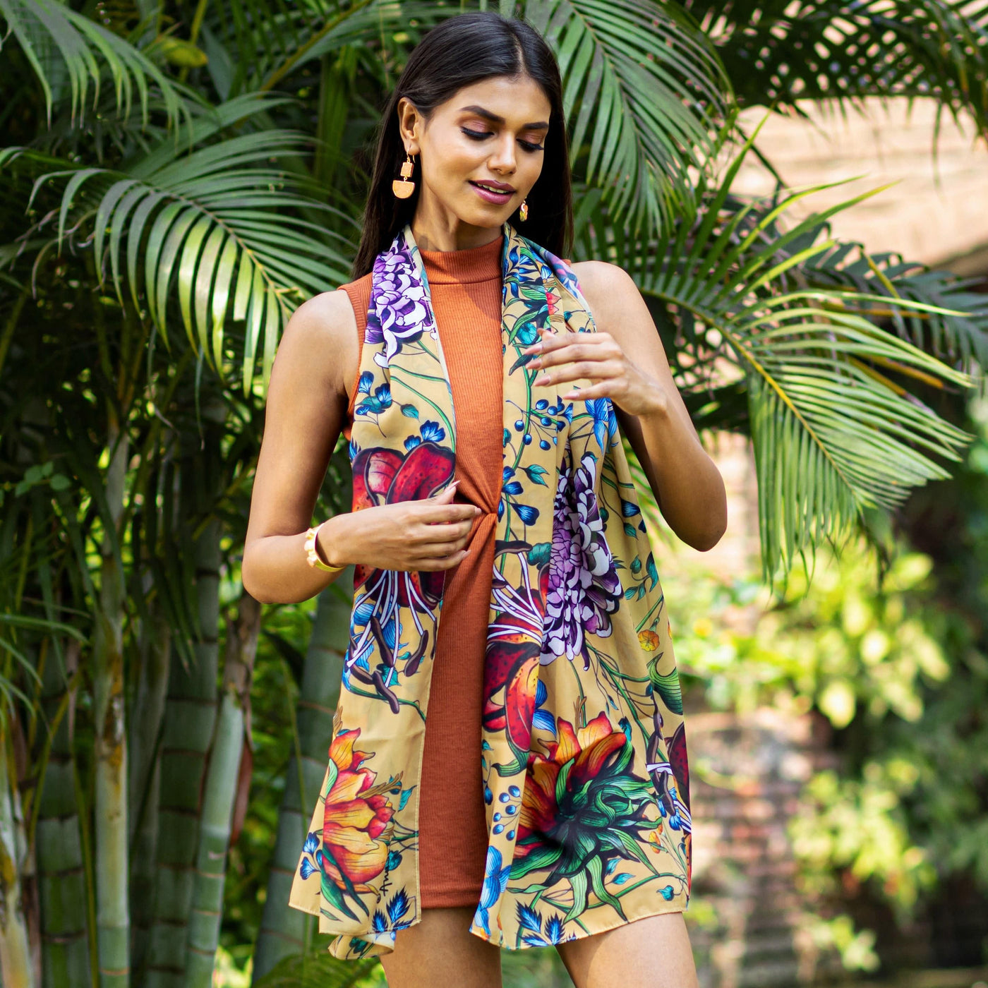 Printed Chiffon Scarf - 3300 - Glamourous Grace