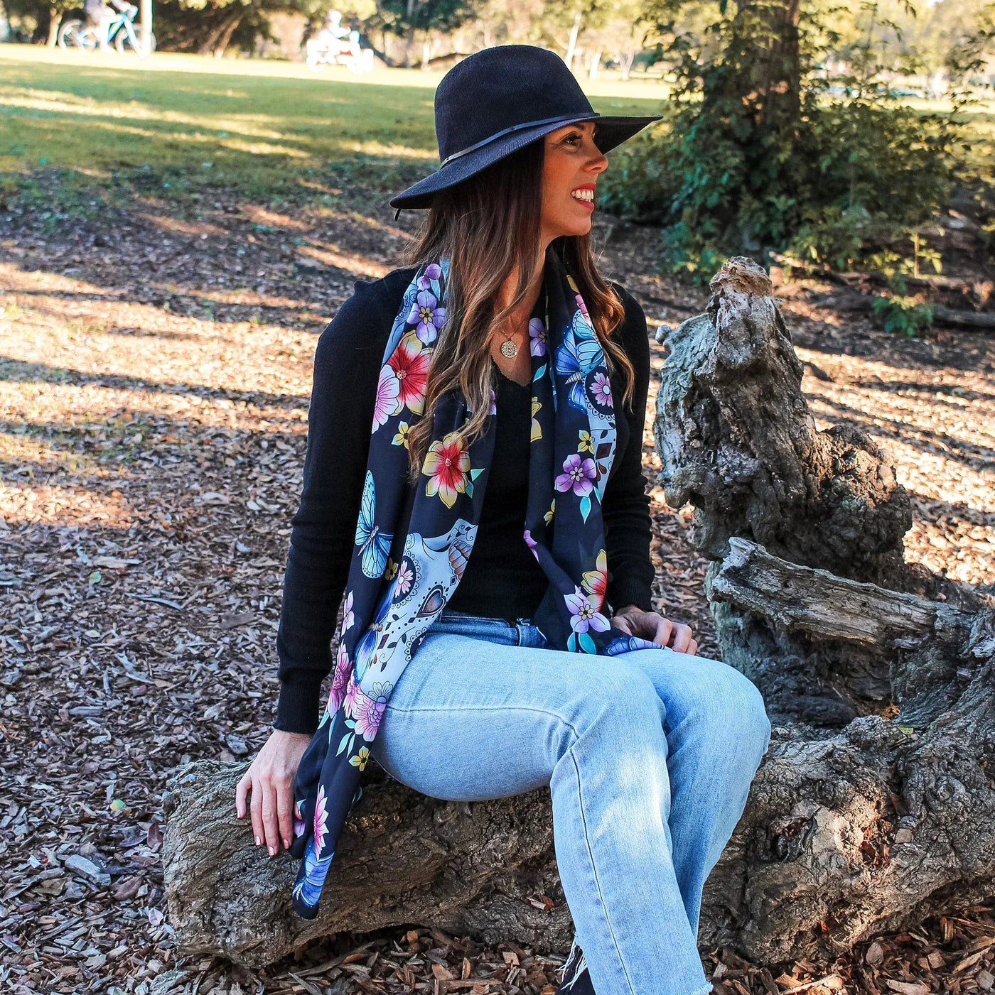Printed Chiffon Scarf - 3300 - Glamourous Grace