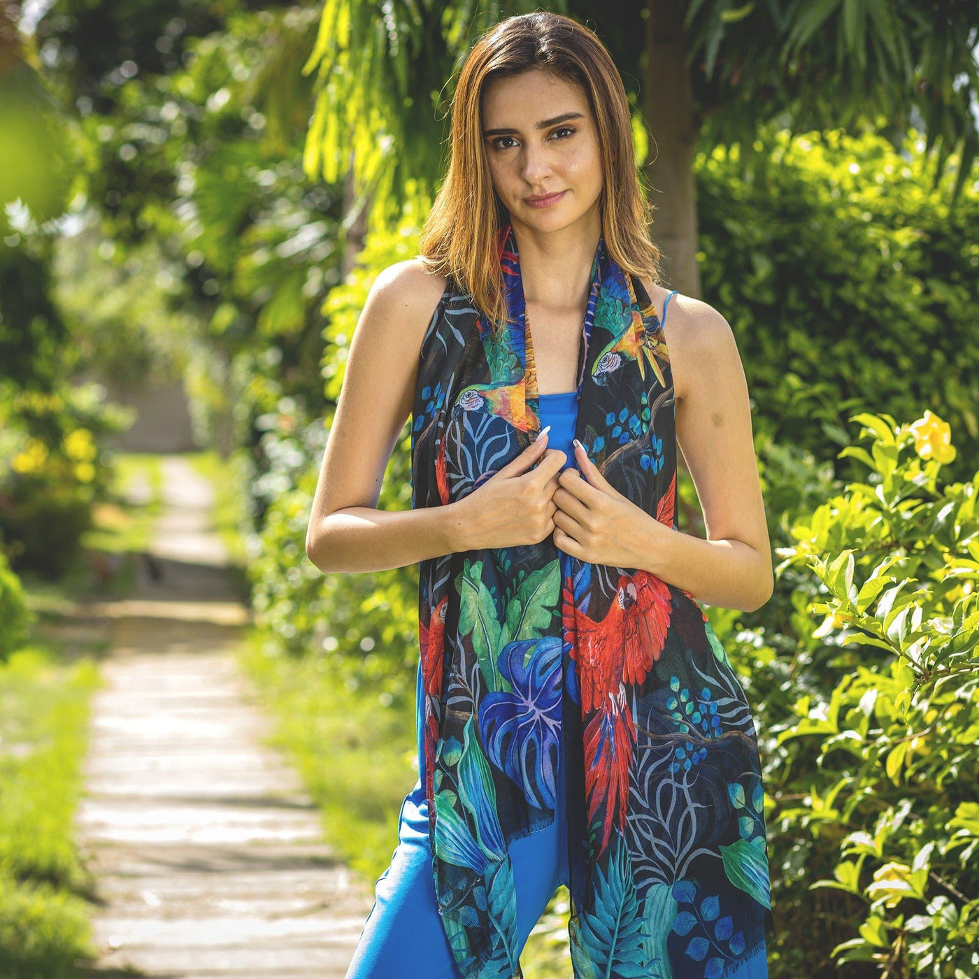 Printed Chiffon Scarf - 3300 - Glamourous Grace