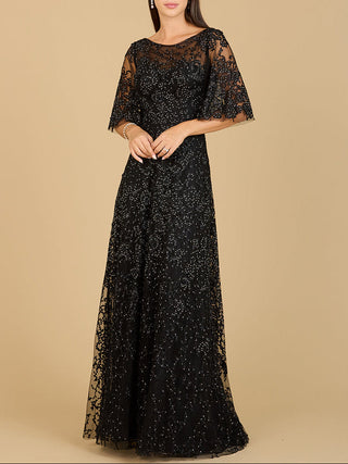 Lara 33277 - Cape Sleeve Mother's Gown - Glamourous Grace