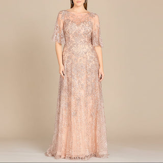 Lara 33277 - Cape Sleeve Mother's Gown - Glamourous Grace