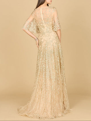 Lara 33277 - Cape Sleeve Mother's Gown - Glamourous Grace