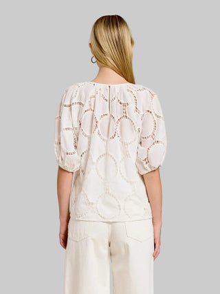 Bloom Eyelet White Blouse - Glamourous Grace