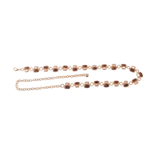 Ruby Red Stone Chain Belt