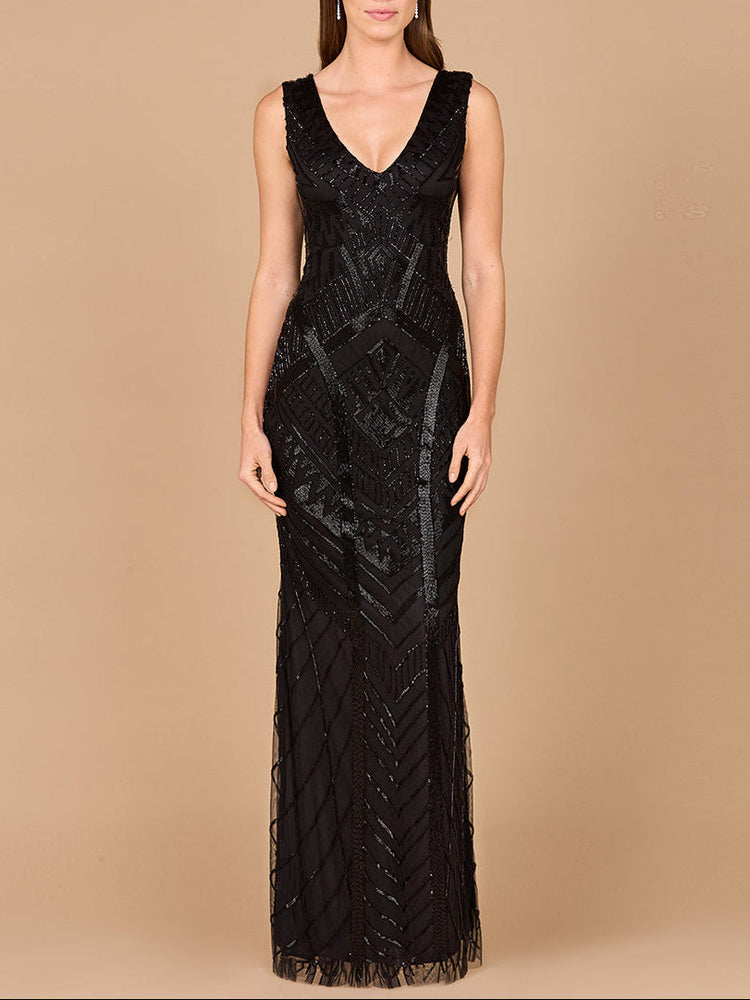 Fitted Dress With Tonal Beading | 33552 - Glamourous Grace