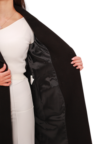 Lafayette Cashmere Blend Overcoat in Black