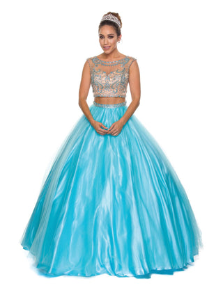 Juliet 338 Quinceanera Dress 2-Piece Bateau Neckline Cap Sleeve