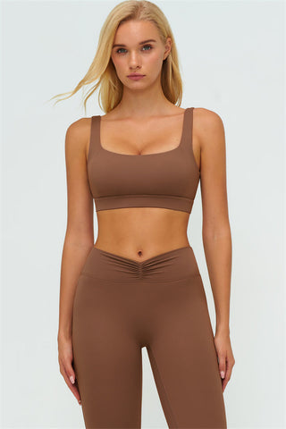 The Lushness V-Back Sports Bra Flared Leggings 2-Piece Set