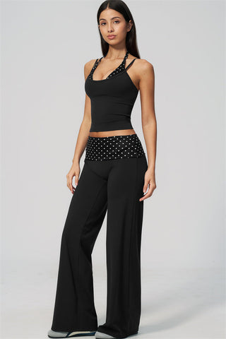 The Enliven Halter Tank Top Straight Leg Pants 2-Piece Set