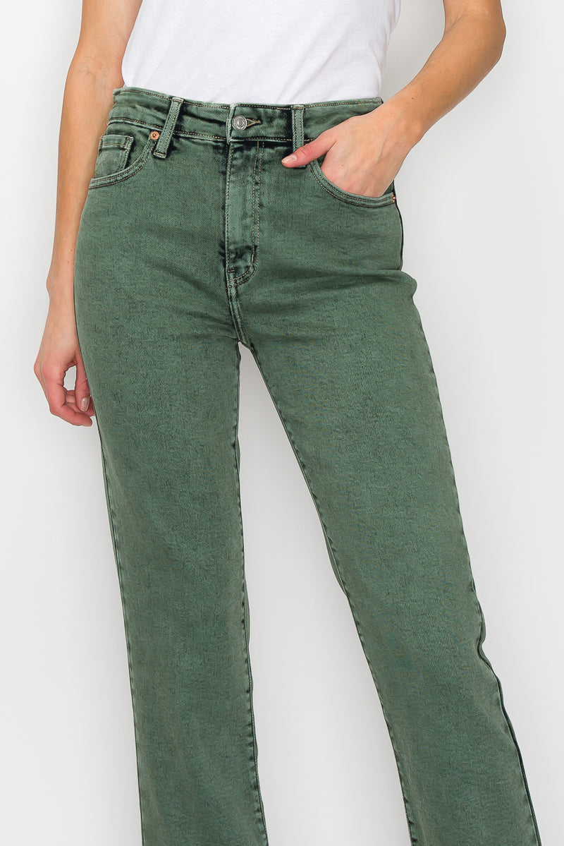 Elena Tummy Control High Rise Straight Jeans - Glamourous Grace