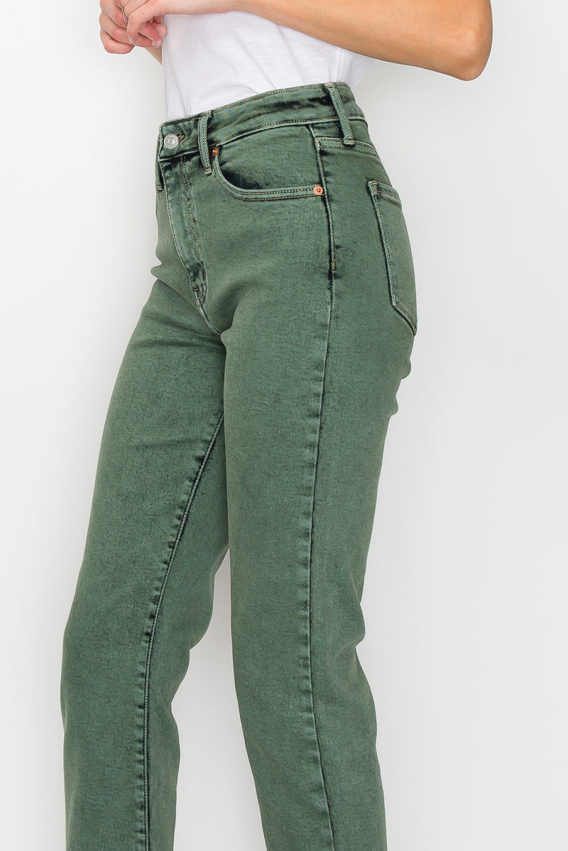 Elena Tummy Control High Rise Straight Jeans - Glamourous Grace