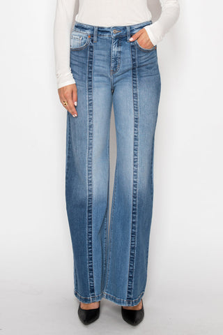 Claudia Tummy Control 90's Vintage High Rise Stretch Wide Jeans