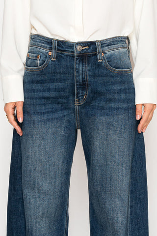 Relaxed Tapered Dark Wash Barrel Jeans - Glamourous Grace