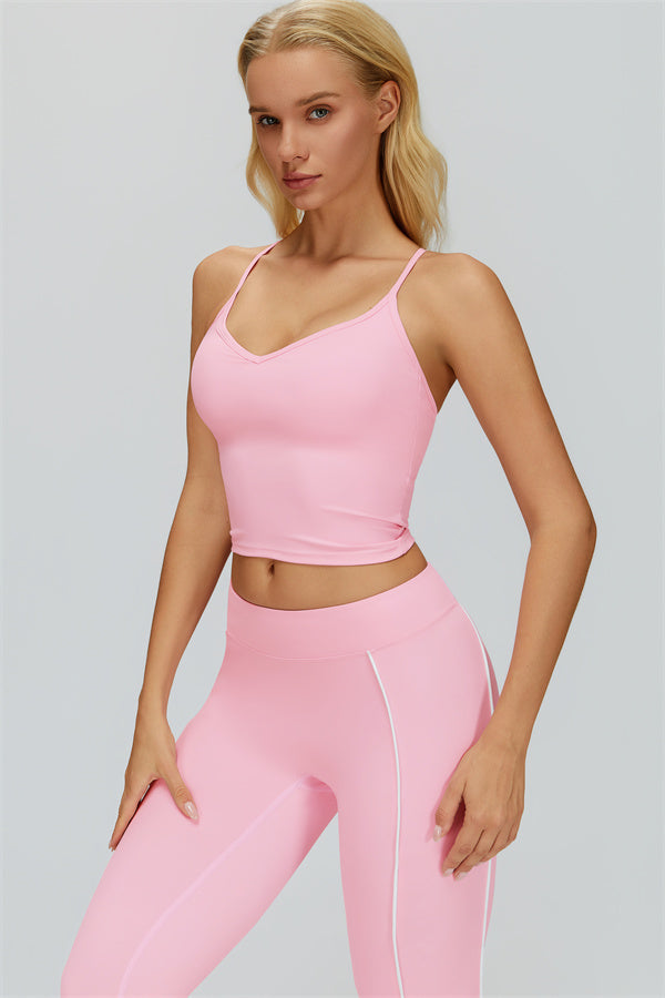 The Whisper Crop Top Leggings 2-Piece Set - Glamourous Grace