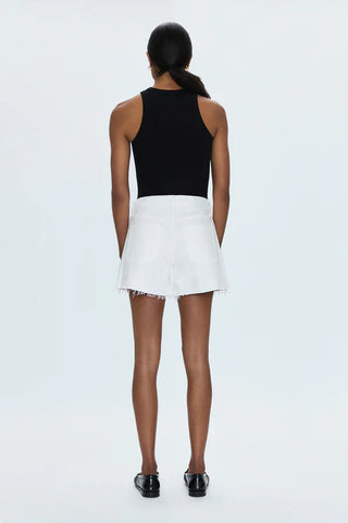 Kennedy Mid Rise Cut Off Short Antique White