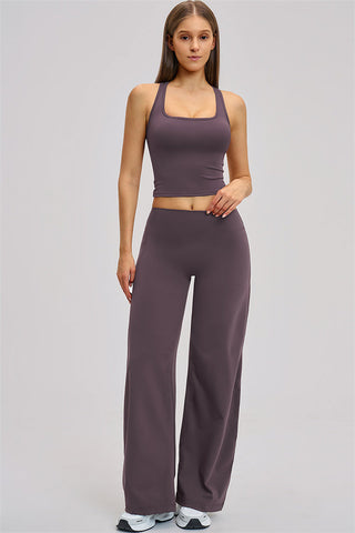 The Dynamic Crop Top Straight Leg Pants 2-Piece Set